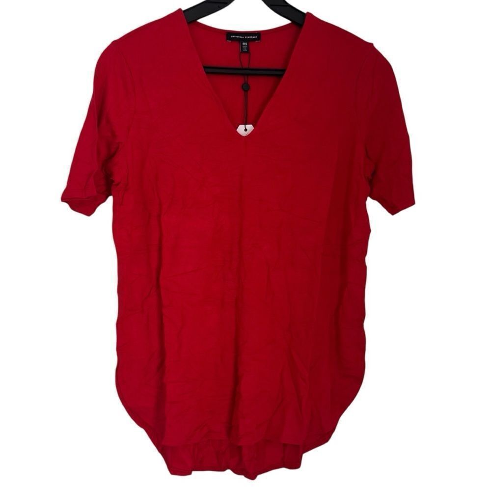 Universal Standard Lily Liquid Jersey V-Neck Stovepipe Tee Size 4XS (00-0)